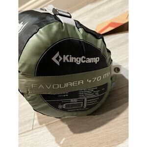 KingCamp Sleeping Bag, Favourer 470 Green 2.77lb Left Mummy Hood